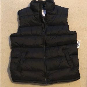 Men’s black Old Navy Puffy vest size large